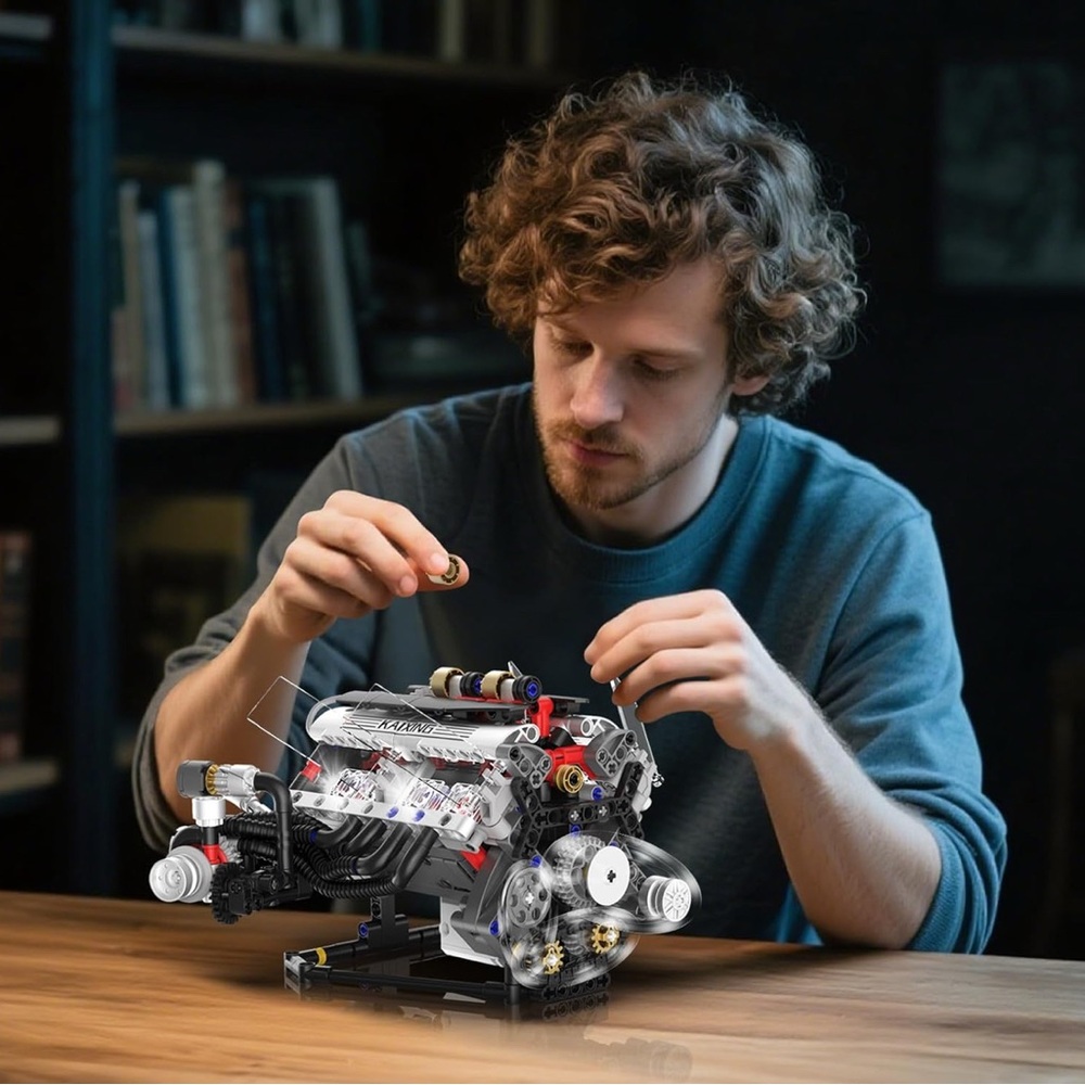Engine Model Building Kit - Red, Black, Silver - Picture 6 of 6